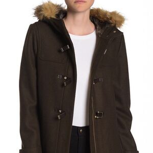 NWT Cole Haan Wool Blend Hooded Coat (6)